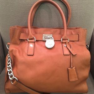 Tan Michael Kors Hamilton Satchel